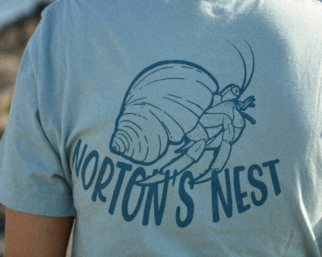 nortons-nest-hammocks-hermit-crabs-janie-groeling-shirts-top-clothes-blue-beach-coastal-apparel-tee-shirt-short-sleeve-unisex-pet-supplies