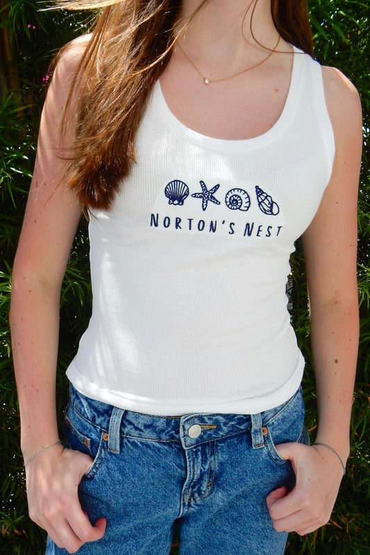  nortons nest hermit crab tank top shirt janie groeling pet supplies black white grey animal shell beach coastal top